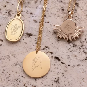 Divine Connection Pendant in Line Art