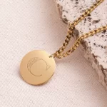 Christian Personalized Initial 'C' Pendant with Customizable Back