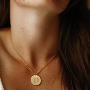 Christian Personalized Initial 'D' Pendant with Customizable Back
