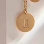 Christian Personalized Initial 'I' Pendant with Customizable Back