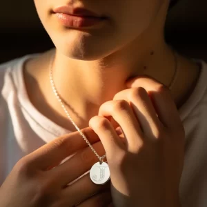 Christian Personalized Initial 'J' Pendant with Customizable Back