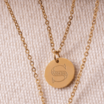 Christian Personalized Initial 'S' Pendant with Customizable Back
