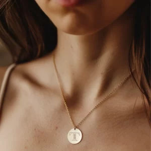 Christian Personalized Initial 'T' Pendant with Customizable Back