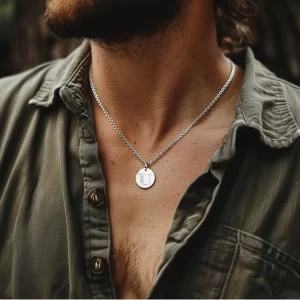 Christian Personalized Initial 'U' Pendant with Customizable Back