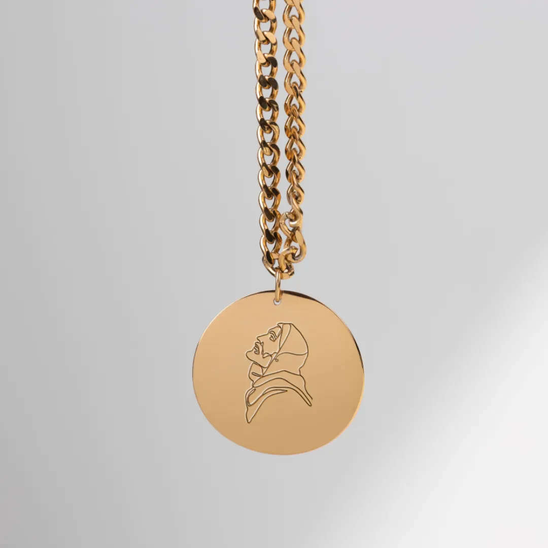 Divine Connection Pendant in Line Art