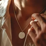Embrace of Faith Pendant with Line Art of Jesus with Open Arms