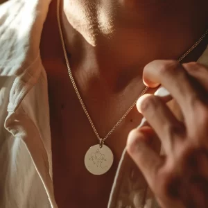 Embrace of Faith Pendant with Line Art of Jesus with Open Arms