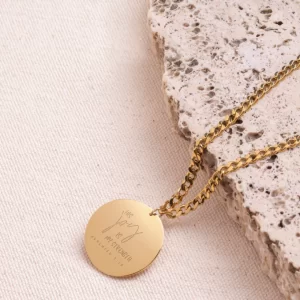 "His Joy is My Strength" Pendant with Chain | Nehemiah 8:10