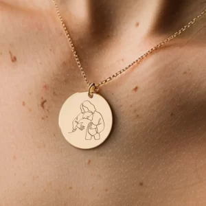 Jesus Holding Child Pendant with Chain