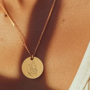 Jesus Embracing Child Pendant with Chain