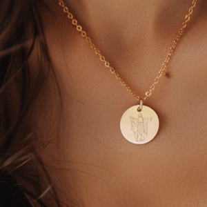 Jesus with Outstretched Arms Pendant with Chain