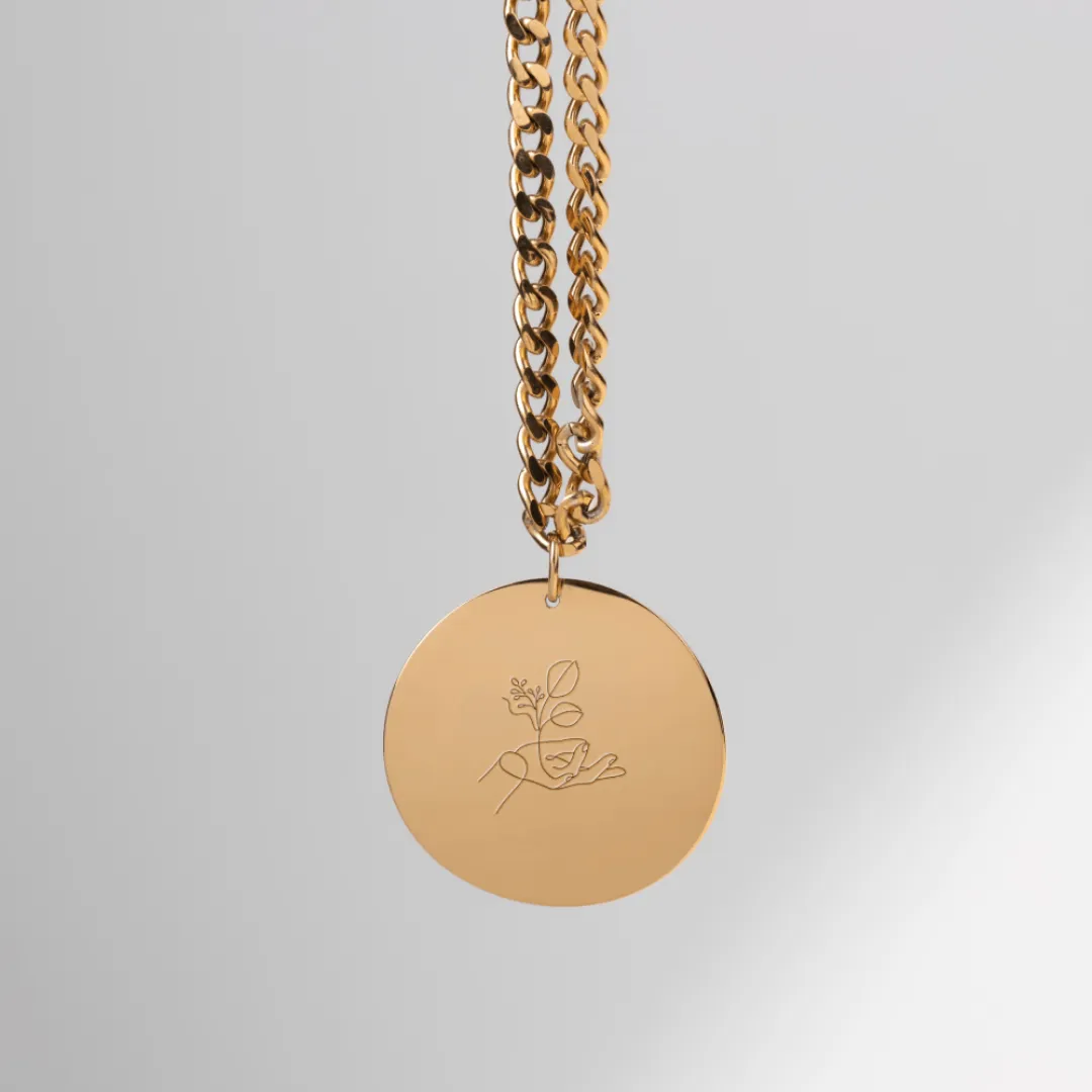 1 John 4:19 Bible Verse Pendant with Nurturing Faith Engraving