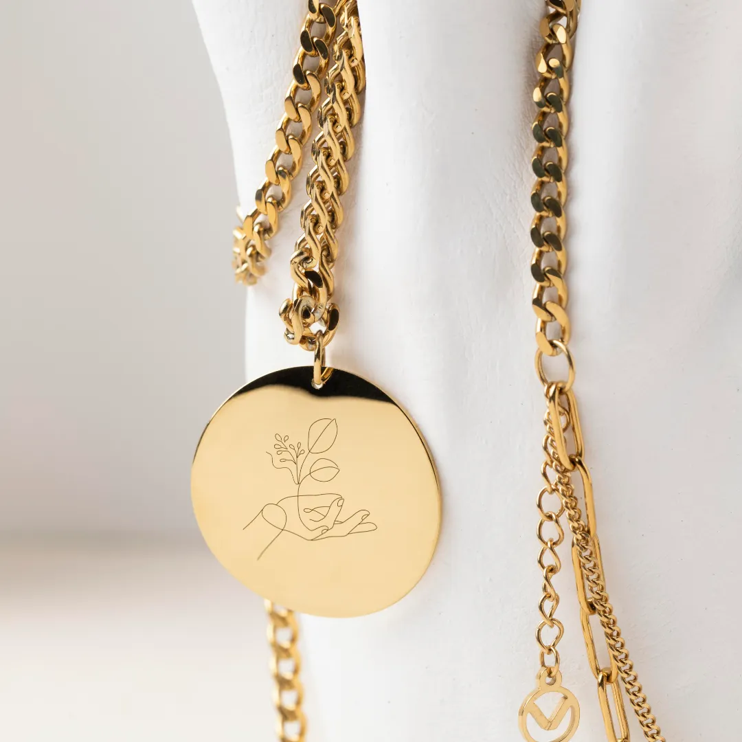 1 John 4:19 Bible Verse Pendant with Nurturing Faith Engraving