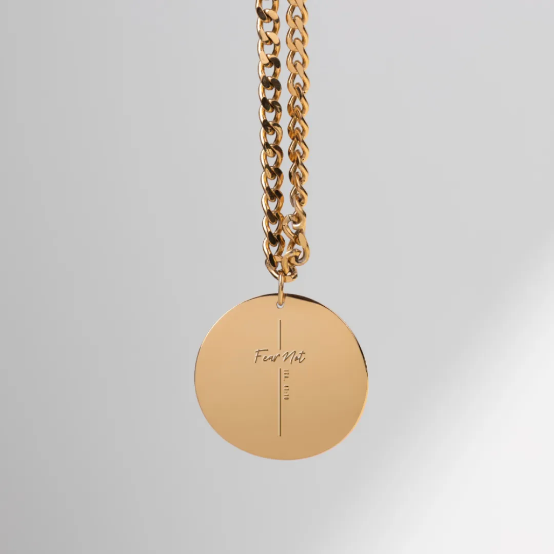 "Fear Not" Pendant with Isaiah 41:10 Engraving