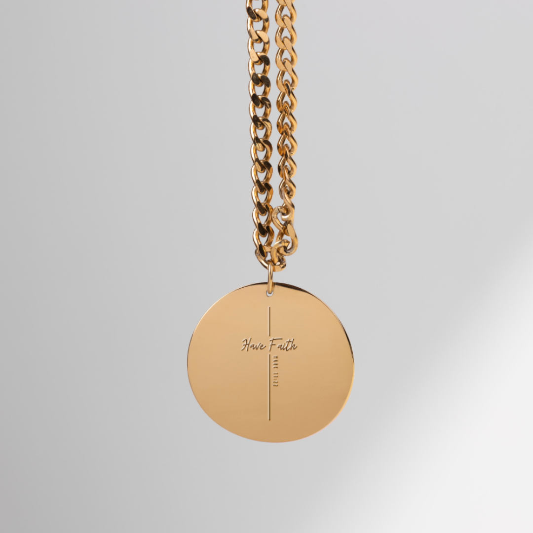 "Have Faith" Pendant with Mark 11:22 Engraving