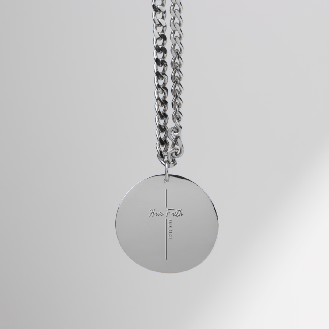 "Have Faith" Pendant with Mark 11:22 Engraving