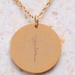 "He Can Move the Mountains" Pendant with Lavender Engraving
