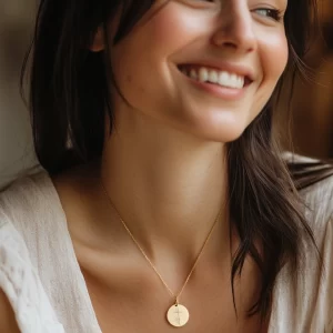 "I Believe" Pendant with Wildflower Engraving