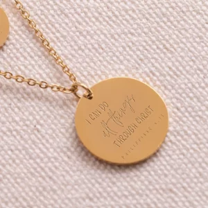 "I Can Do All Things Through Christ" Pendant with Chain | Philippians 4:13