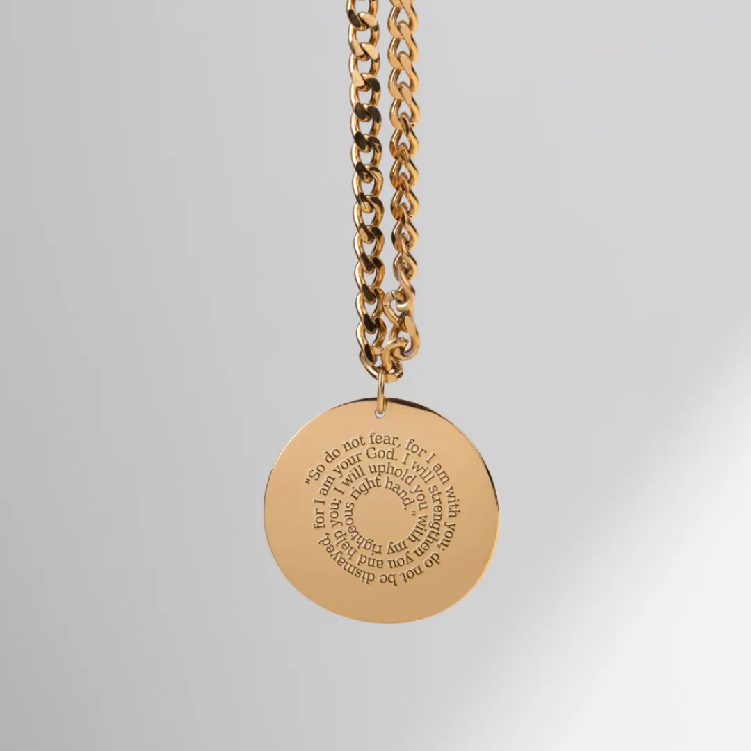 Isaiah 41:10 Bible Verse Pendant - Christian Jewelry