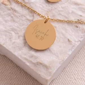 Isaiah 41:10 Bible Verse Pendant - Christian Jewelry