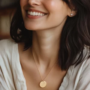 Joshua 1:9 Bible Verse Pendant with Poppy Engraving