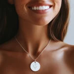 Matthew 6:33 Bible Verse Pendant with Tranquil Faith Flowers Engraving