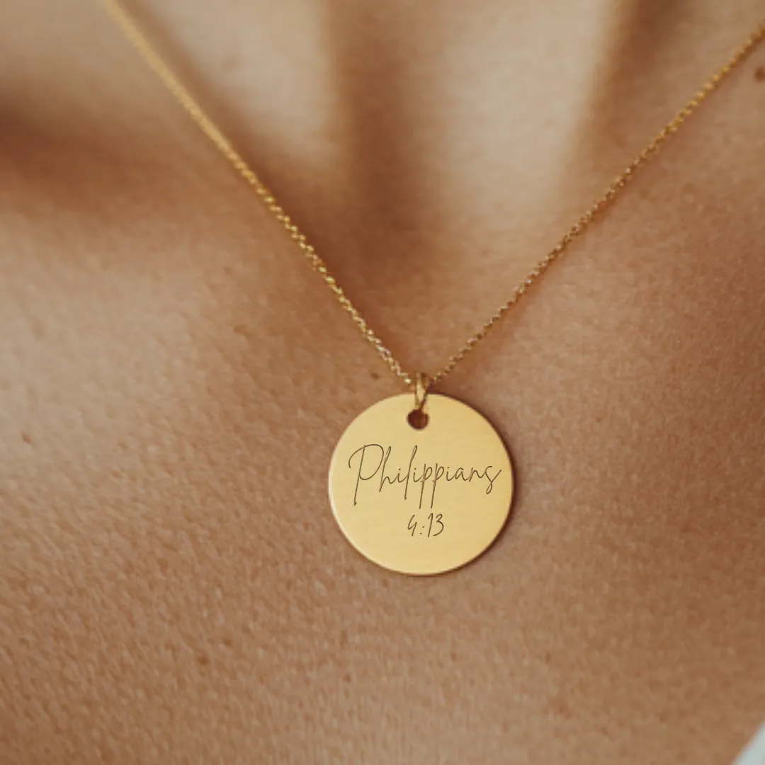 Philippians 4:13 Bible Verse Pendant - Christian Jewelry
