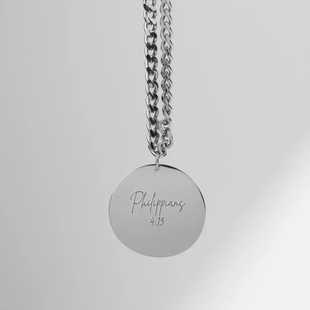 Philippians 4:13 Bible Verse Pendant - Christian Jewelry