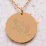 Proverbs 3:5 Bible Verse Pendant with Swallows of Freedom Engraving