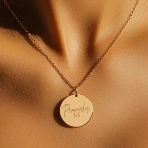 Proverbs 3:6 Bible Verse Pendant - Christian Jewelry