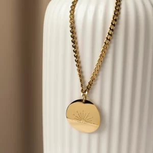 Psalm 119:105 Bible Verse Pendant with Sunrise Engraving