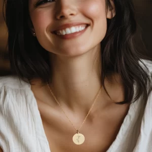 "Reckless Love" Pendant with Floral Cross Engraving