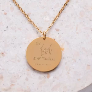 "The Lord is My Shepherd" Pendant with Chain | Psalm 23:1