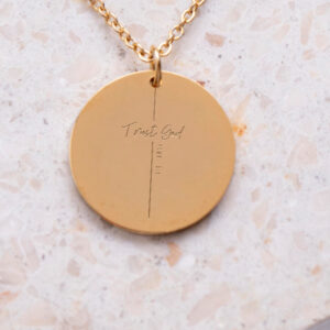 "Trust God" Pendant with Proverbs 3:5 Engraving