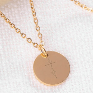 "Weapons Unseen" Pendant with Floral Cross Engraving