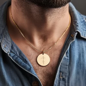 "Weapons Unseen" Pendant with Floral Cross Engraving